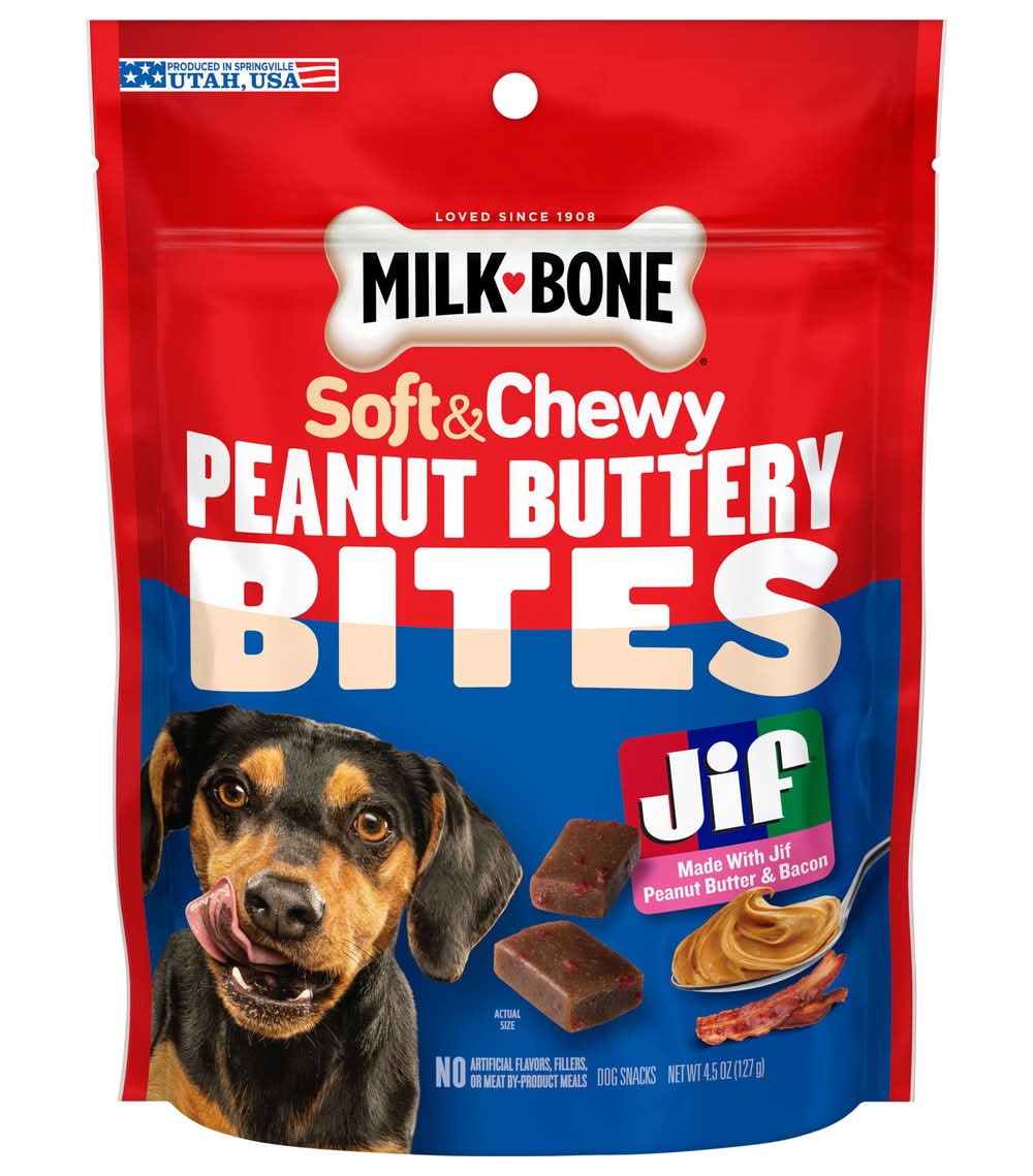 Milk-Bone Soft & Chewy Peanut Buttery Bites Dog Snacks (4.5 oz)
