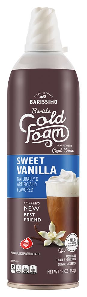 Barissimo Barista Cold Foam, Sweet Vanilla (13 oz)