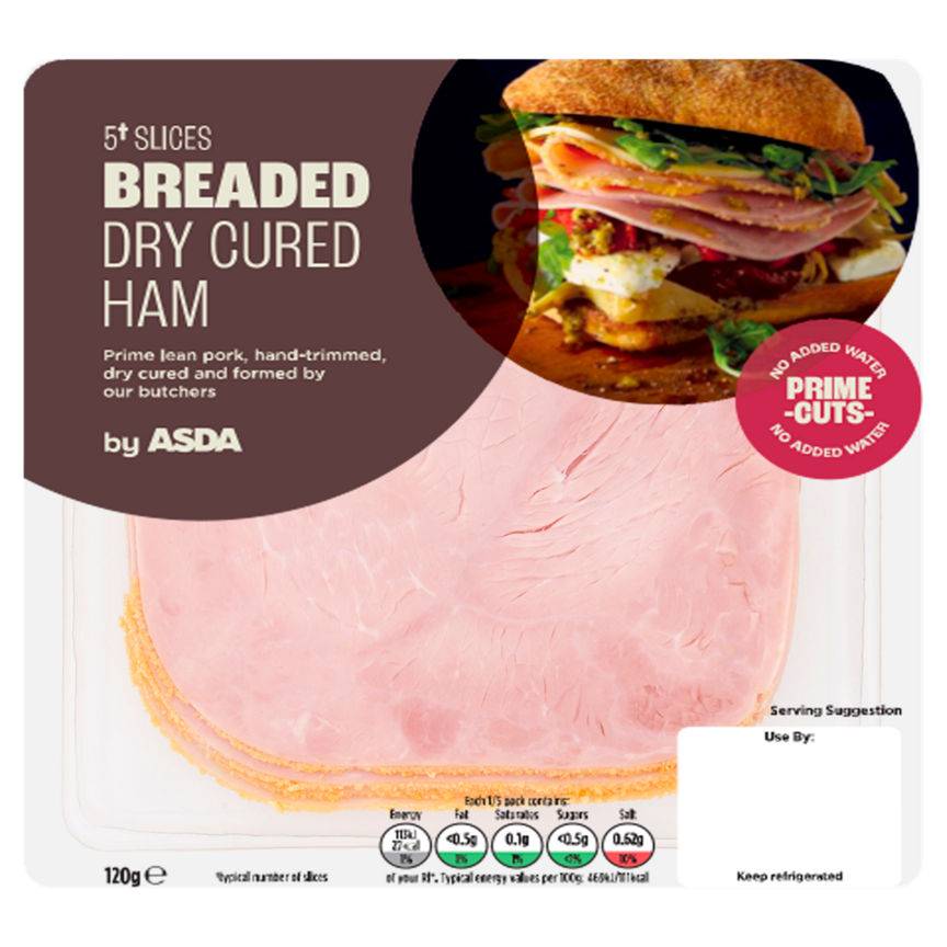 ASDA Breaded Dry Cured Ham Slices (5 pack)