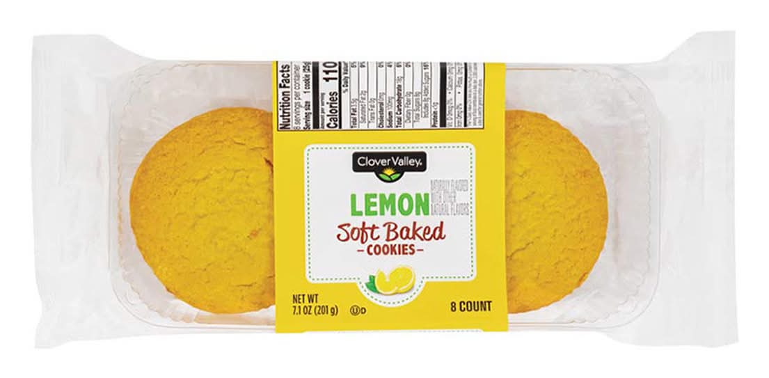 Clover Valley Lemon Soft Baked Cookies 7.1 Oz 8 Ct