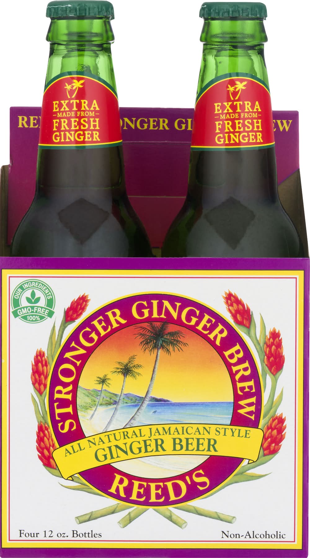 Reed's Jamaican Style Stronger Beer, Ginger (4 x 12 fl oz)