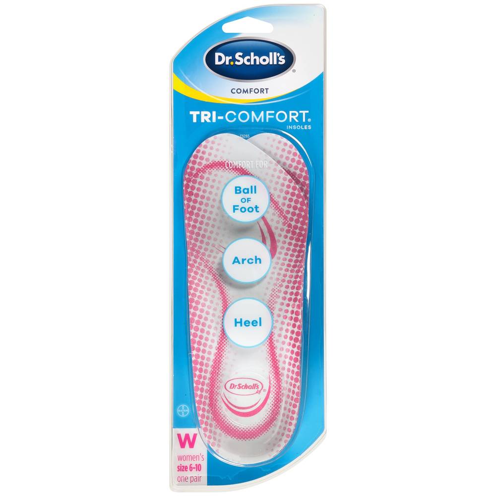Dr. Scholl's Women's Tri-Comfort Insoles, Size 6-10, 1 pair