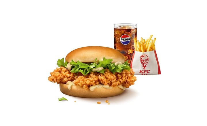 Double Crunch burger meal