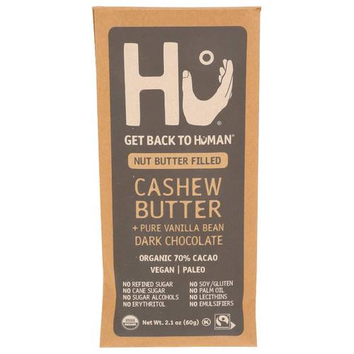 Hu Organic Cashew Butter + Pure Vanilla Bean Dark Chocolate Bar