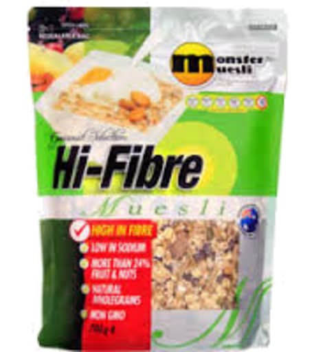 Monster Health Food Co Muesli Hi Fibre (700g)