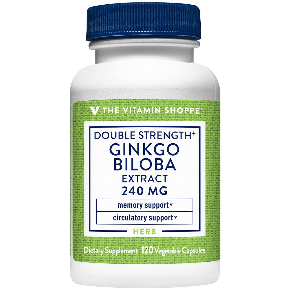 The Vitamin Shoppe Double Strength Ginkgo Biloba Capsules (120 ct)