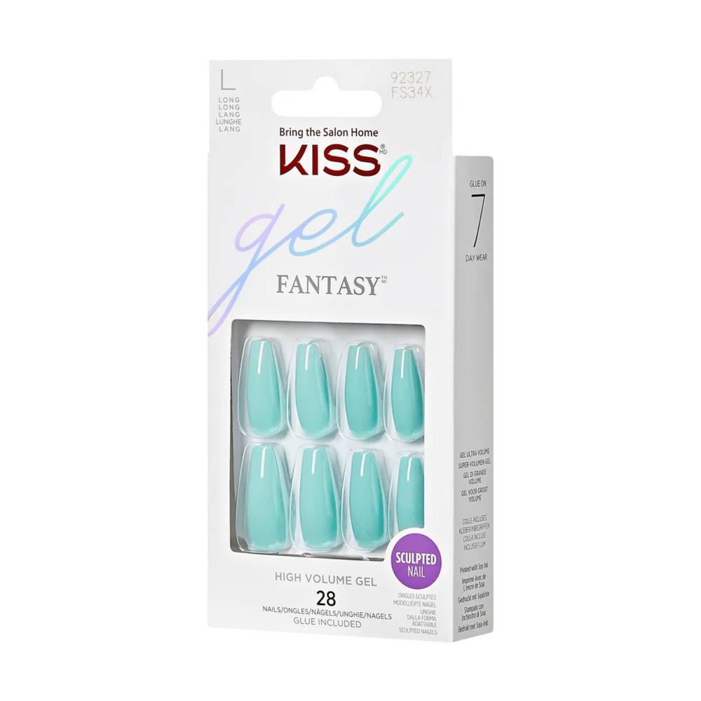 KISS Gel Fantasy Sculpted Fake Nails, Back It Up (28 ct)