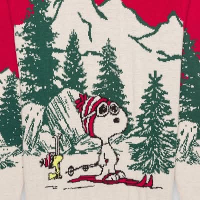Peanuts Snoopy Skiing Sweater Delivery Near Me | Order Online