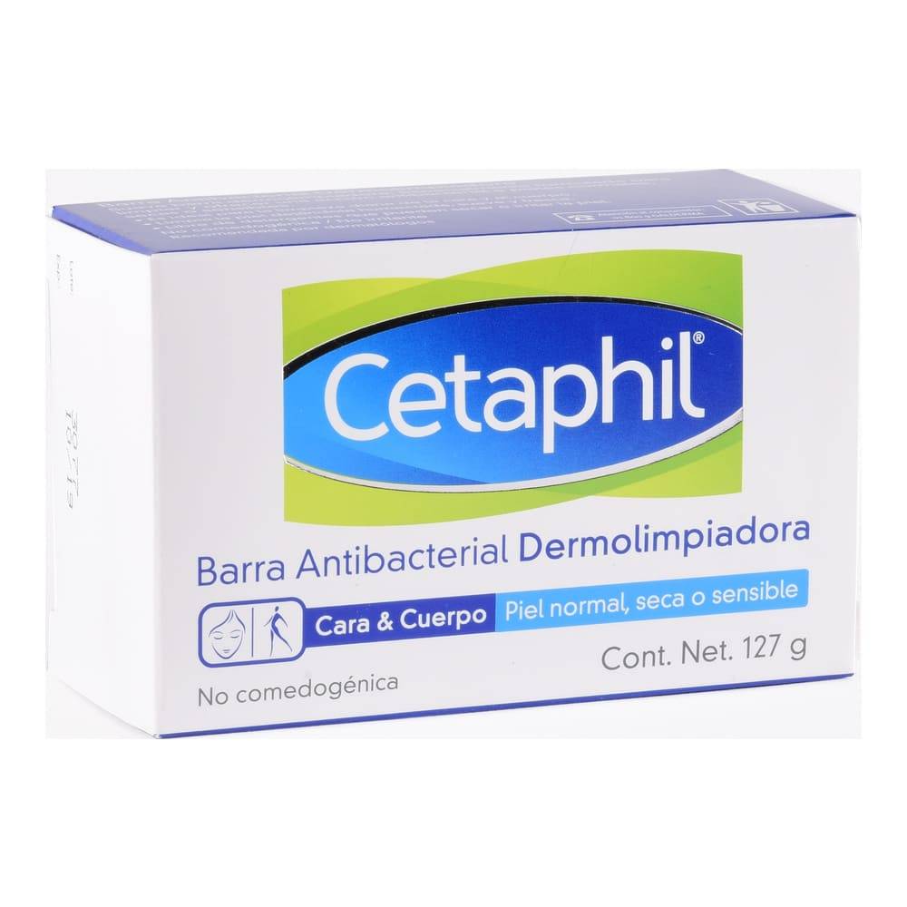 Cetaphil barra antibacterial dermolimpiadora (caja 127 g)