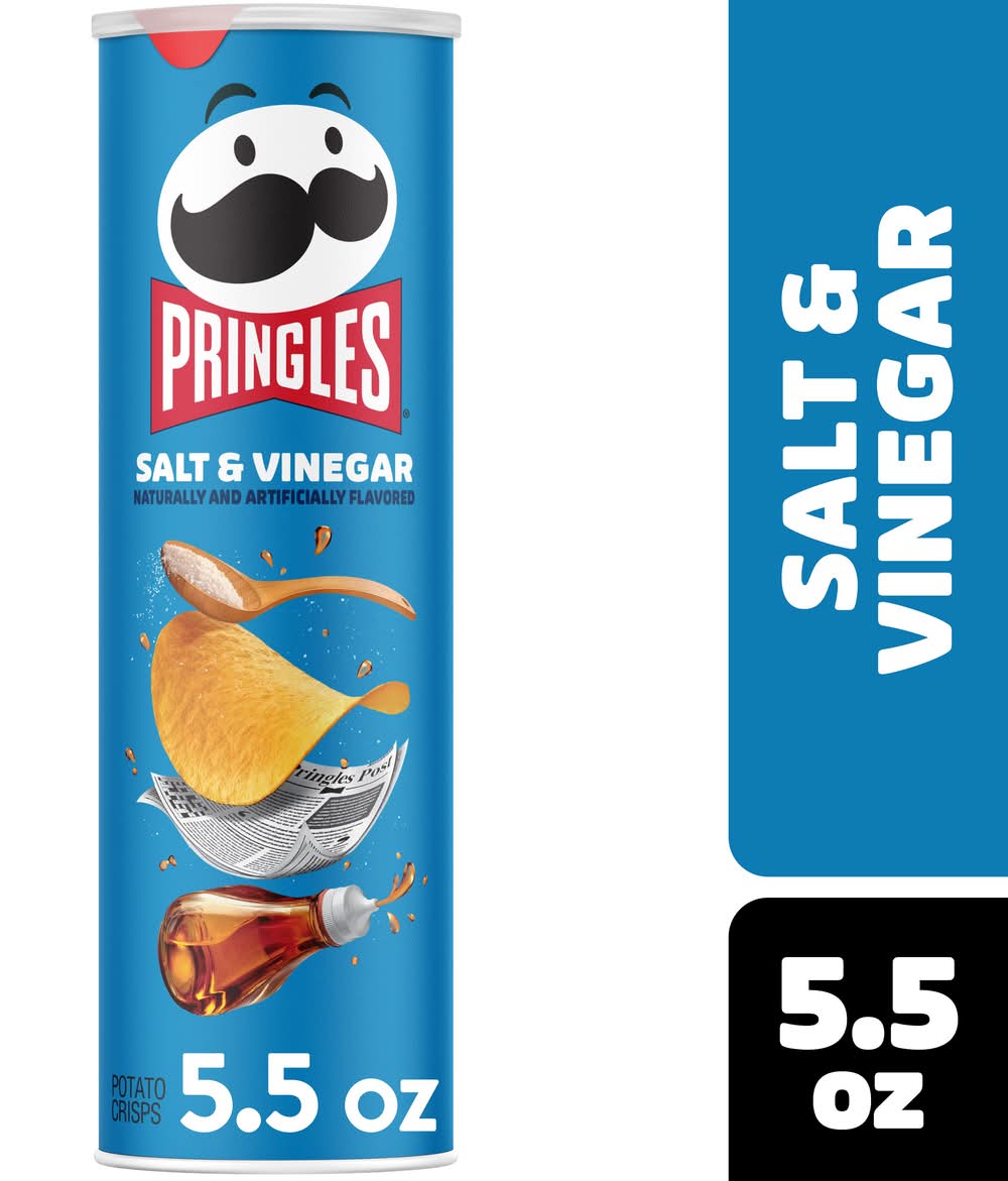 Pringles Potato Crisps, Salt & Vinegar (5.5 oz)