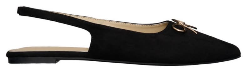 Serra Ladies Black Bow Flats - 8