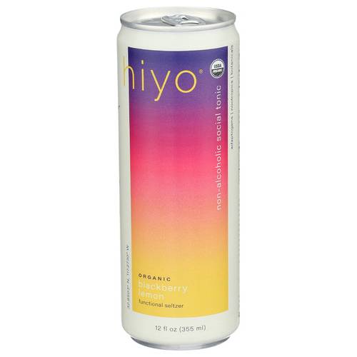 Hiyo Organic Blackberry Lemon Functional Seltzer Single
