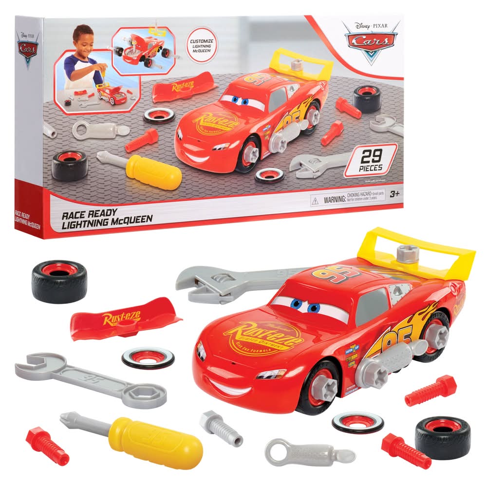 Cars Lightning Mcqueen Car Builder Toy Set 3y+ (29 ct)
