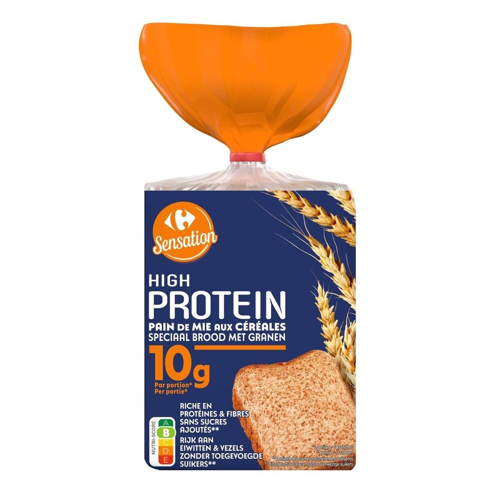 Carrefour Sensation - High protein pain de mie céréales