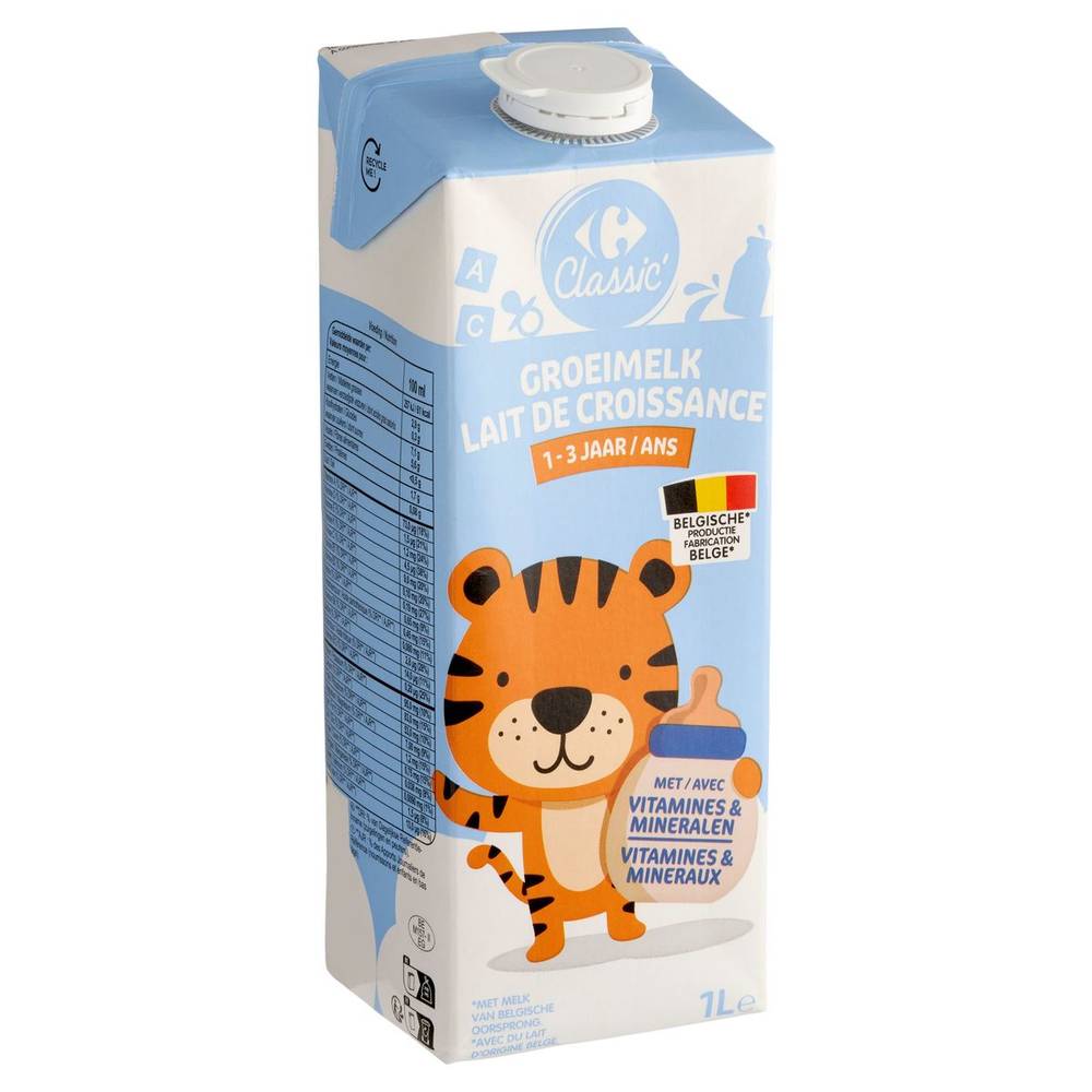 Carrefour Classic'' Lait de Croissance 1-3 Ans 1 L