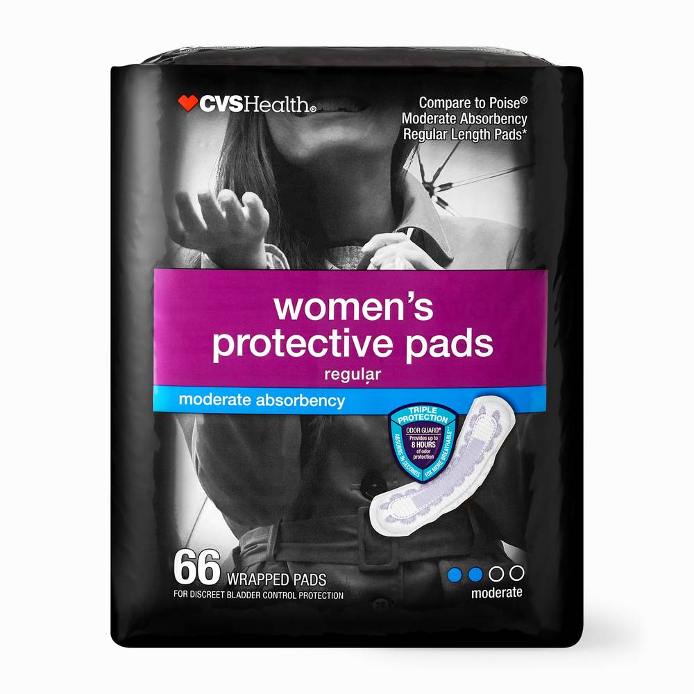 CVS Health Women's Protective Pads Moderate Absorbency, 66 CT