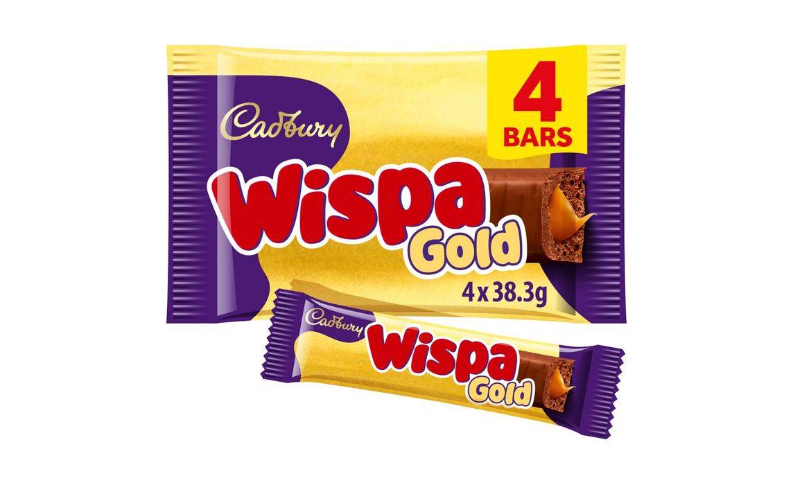 Cadbury Wispa Gold Chocolate Bar 4 pack 153.2g (402143)