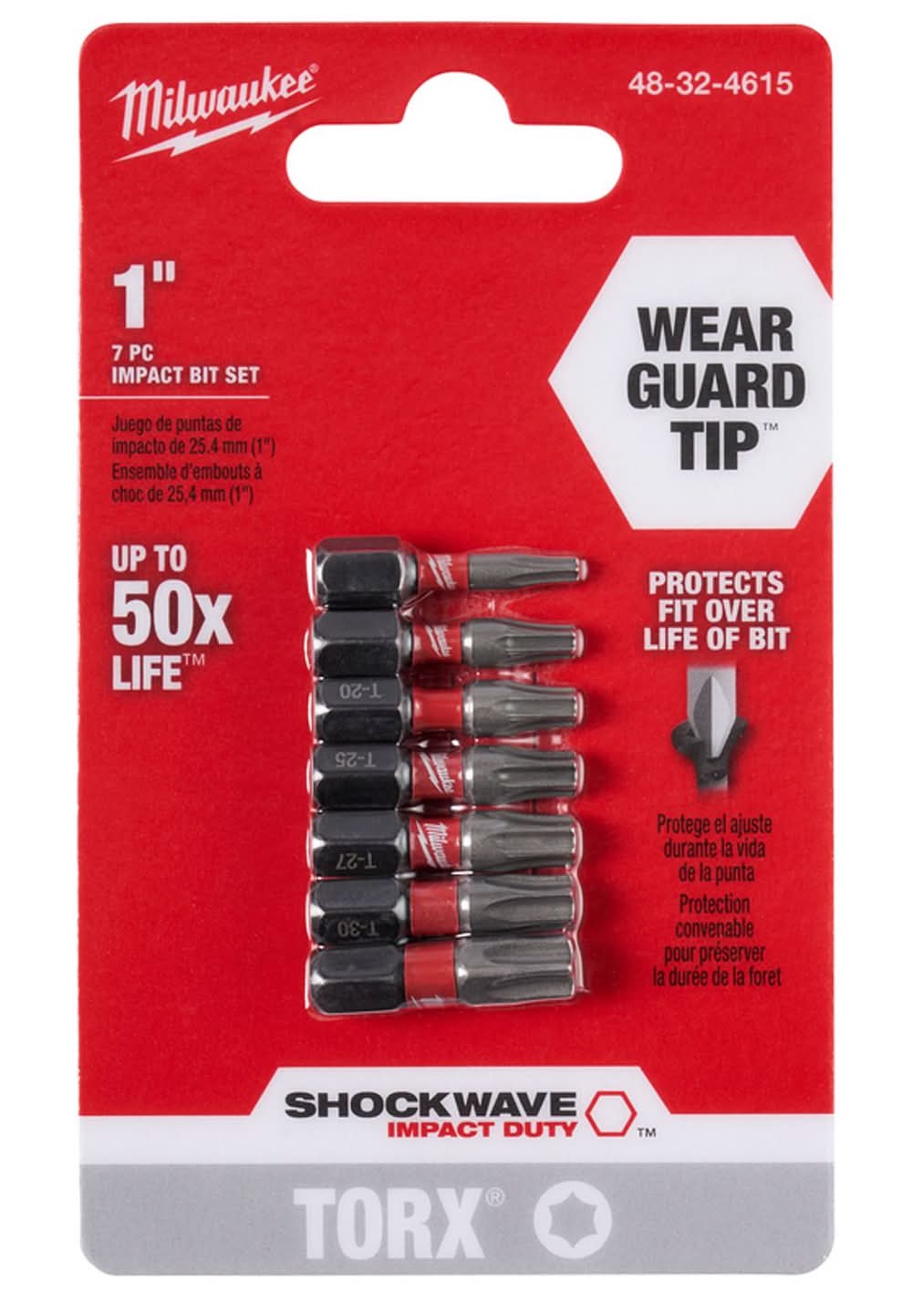 Milwaukee Shockwave Torx Assorted X 1 In. L Insert Bit Set Alloy Steel 7 Pc