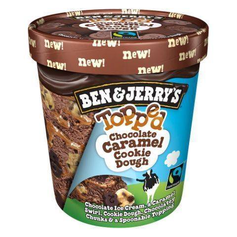 Ben & Jerry's Chocolate Caramel Cookie Dough Topp'd Pint