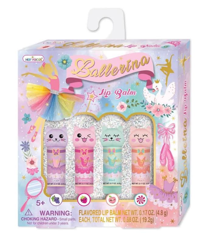 Hot Focus Ballerina Lip Balm 4pk