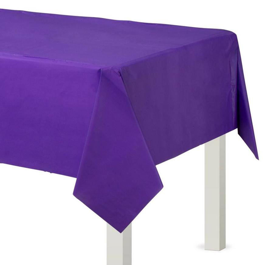 Party City Plastic Table Cover (purple)
