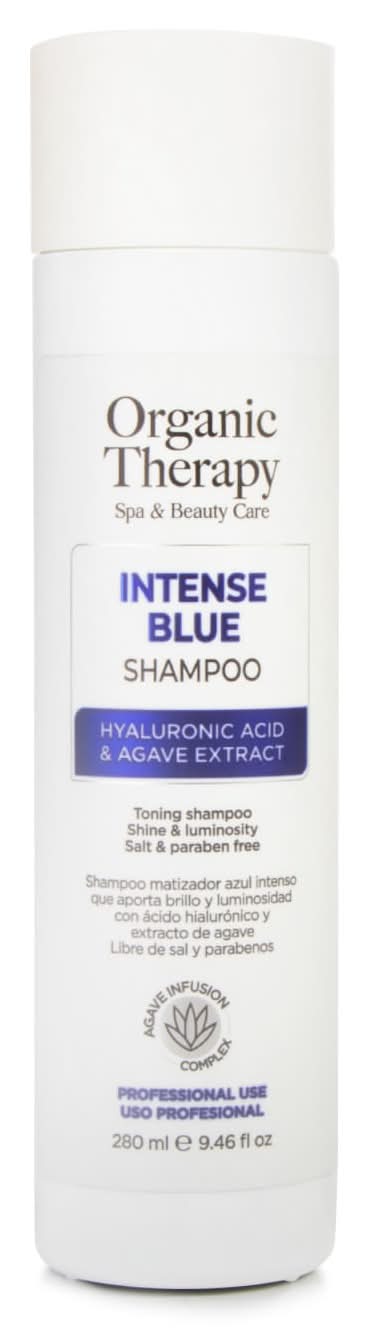 Organic Therapy · Shampoo matizador, azul intenso (280 ml)