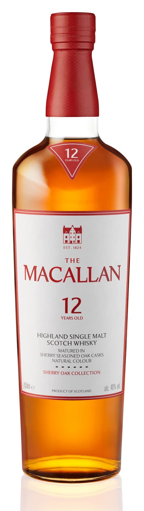 The Macallan Highland Single Malt Scotch Whisky 12 Year Old (750 ml)