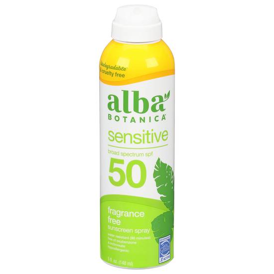 Alba Botanica Very Emollient Clear Spray Spf 50 Sunscreen