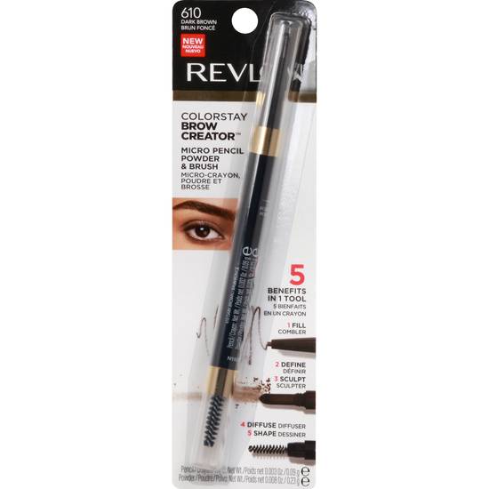 Revlon Dark Brown 610 Micro Pencil Powder & Brush