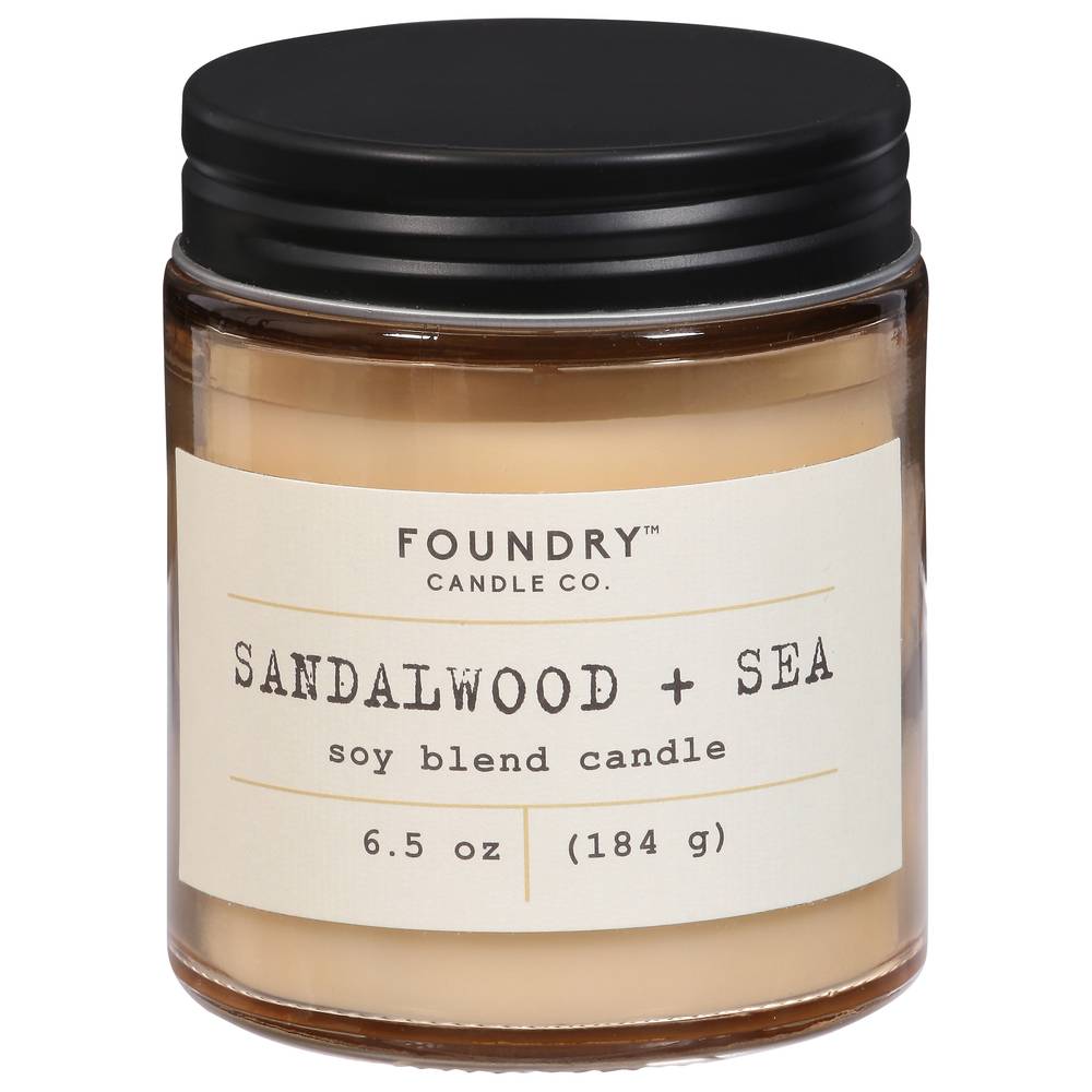 Foundry Candle Co. Sandalwood + Sea Soy Blend Candle (6.5 oz)