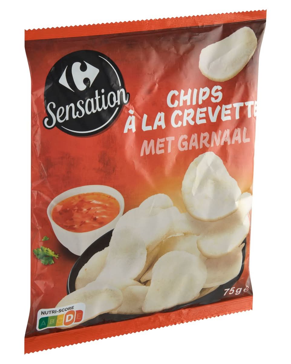 Carrefour Sensation Chips à la Crevette 75 g