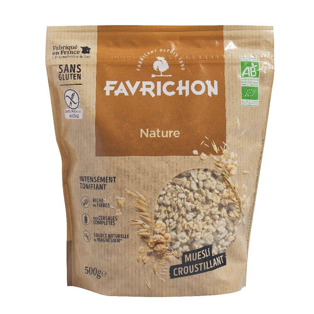 Muesli croustillant nature 500g - FAVRICHON - BIO