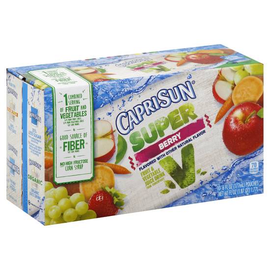 Capri Sun - Capri Sun, Super V Berry Fruit & Vegetable Juice Drink (60 oz), Shop