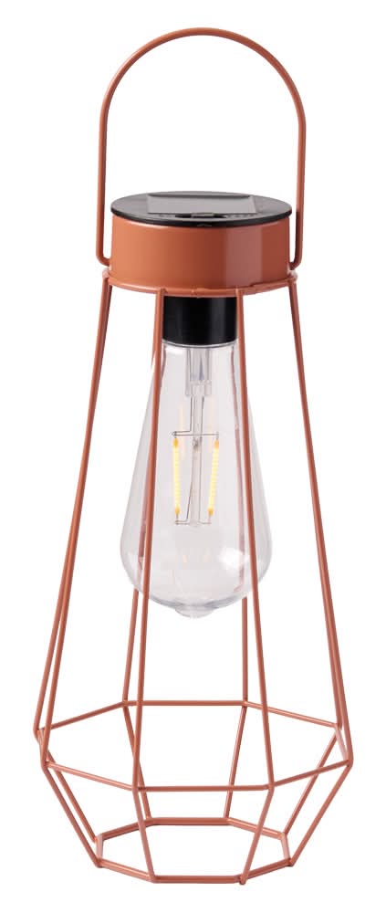 Belavi Solar Geometric Lantern, Pyramid, Red
