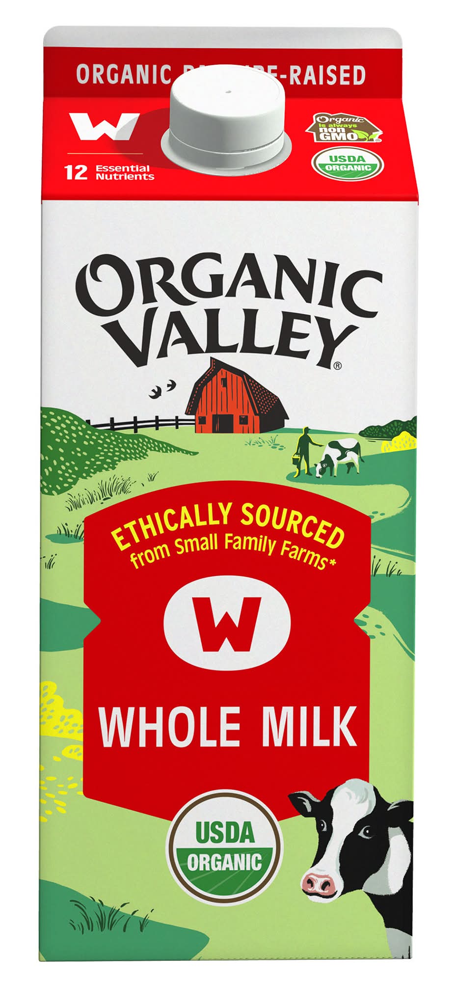 Organic Valley Pasteurized Whole Milk (0.5 gal)