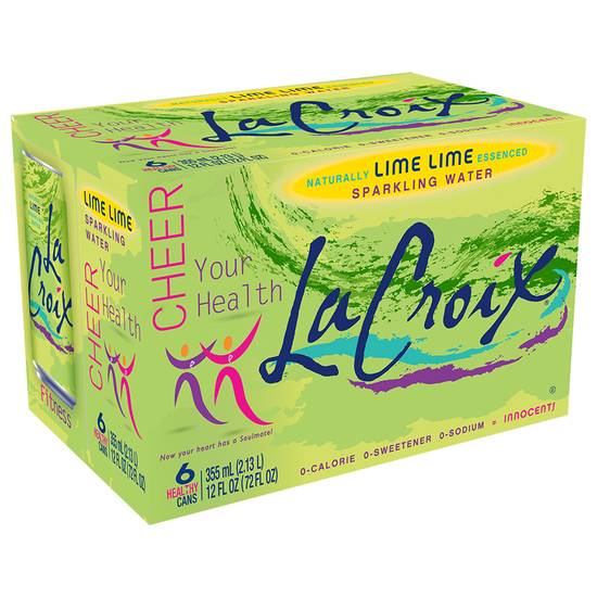 Order LaCroix Sparkling Water Lime (12 oz x 6 ct) food online from Rite Aid store, Shawnee on bringmethat.com