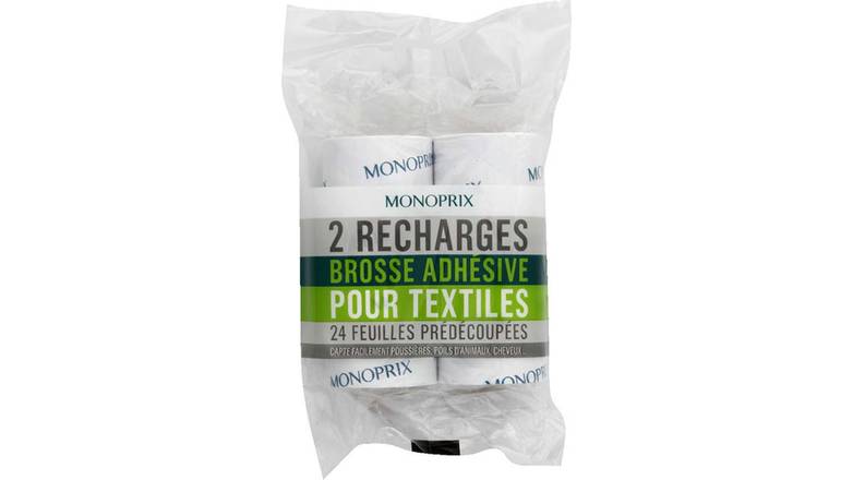 Monoprix - Recharges brosse adhésive pour textiles