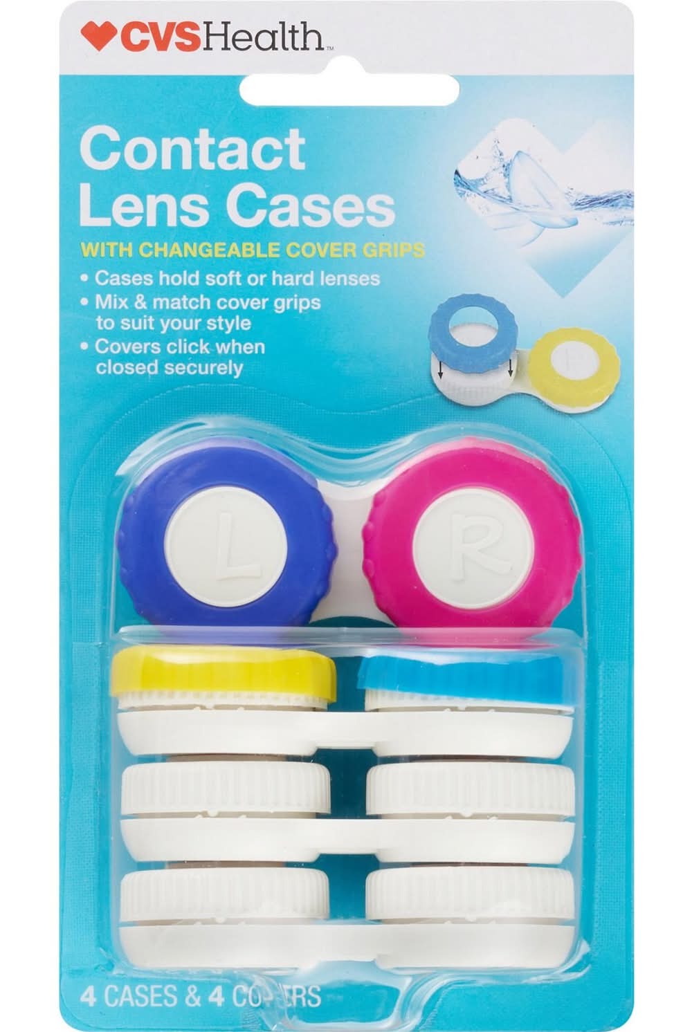 CVS Pharmacy Contact Lens Cases With Changeable Cover Grips