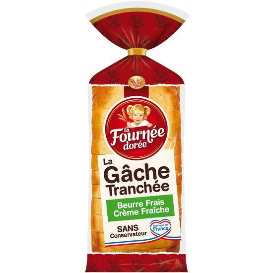 La fournée dorée gâche tranchée beurre frais et crème fraîche