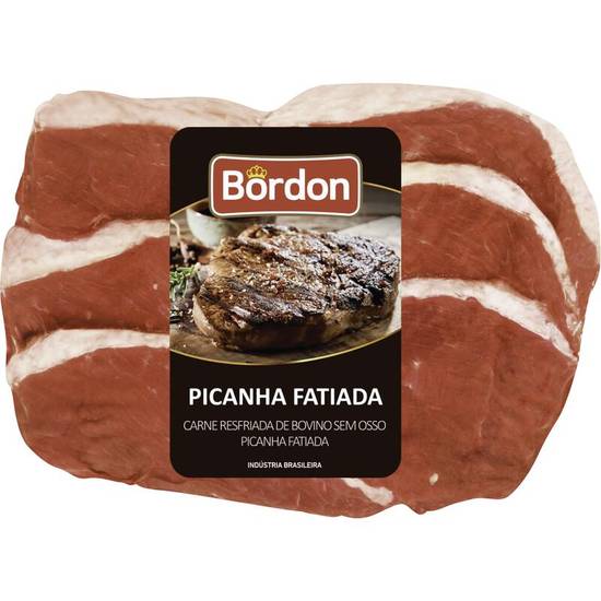 Bordon Picanha bovina fatiada resfriada (embalagem: 1,15 kg aprox)
