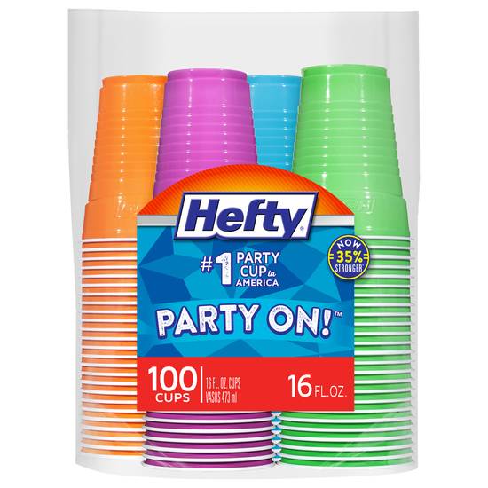 Hefty Party On! 16 oz Cups (100 cups)