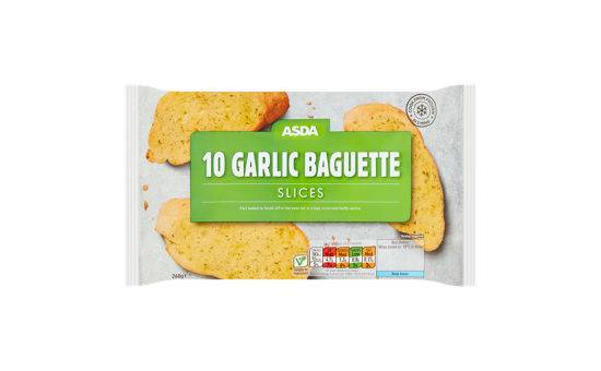Asda 10 Garlic Baguette Slices 260g