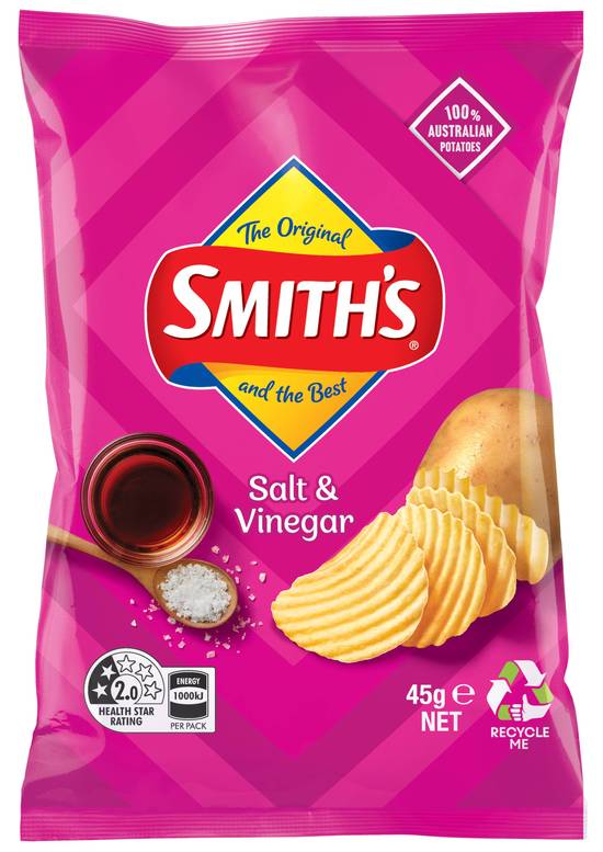 Smith's Crinkle Salt & Vinegar 45g