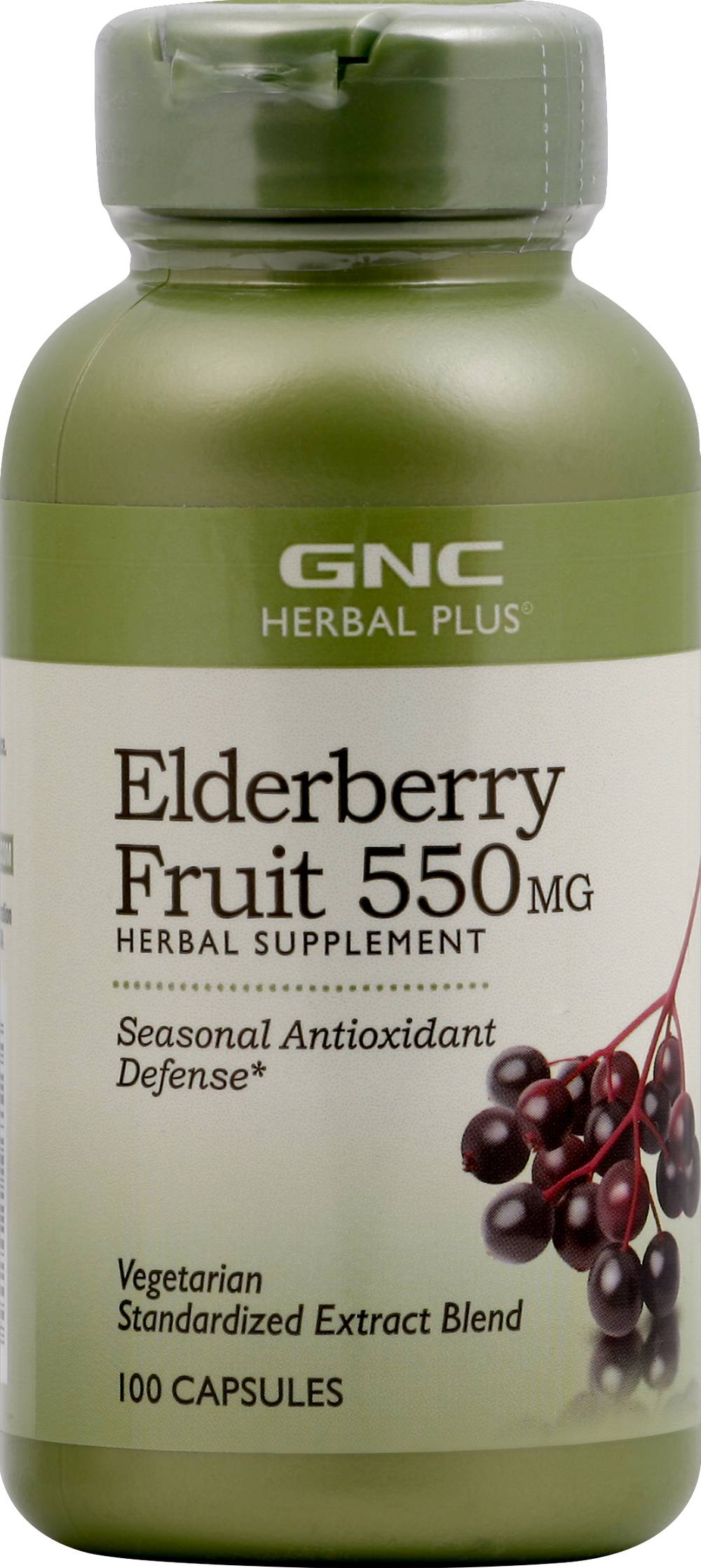 Gnc Herbal Plus Elderberry Fruit Supplement (100 ct)