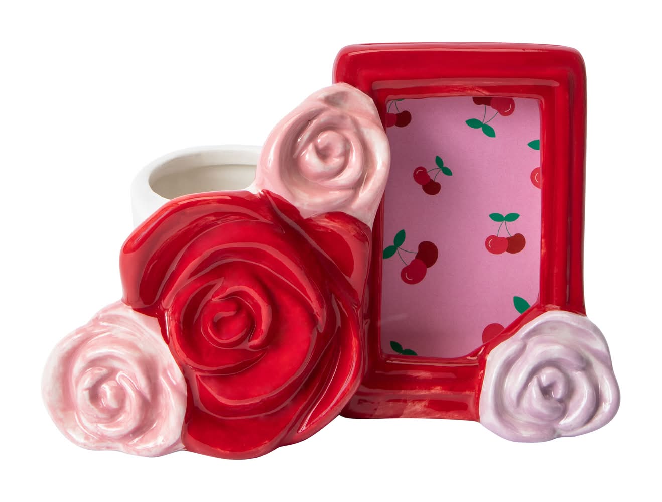 Novelty Ceramic Insta Pix Frame Red Rose