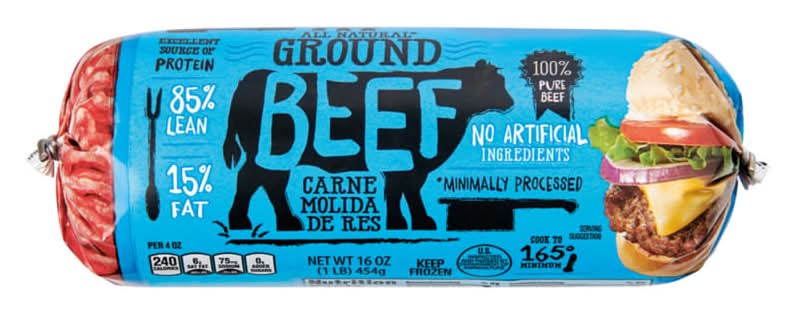 All Natural 85% Lean & 15% Ground Beef Chub (16 oz)