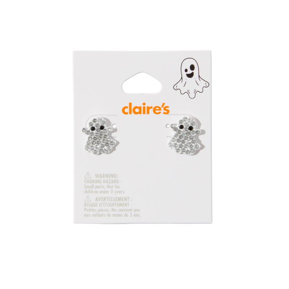 Claire'S Halloween Stone Ghost Earrings