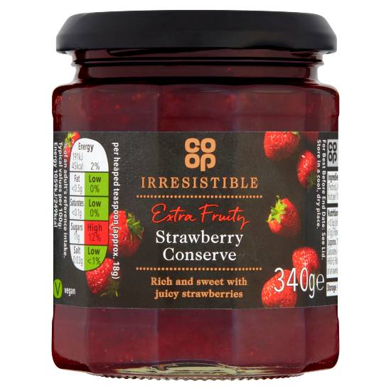 Co-Op Irresistible Extra Fruity Strawberry Conserve 340g