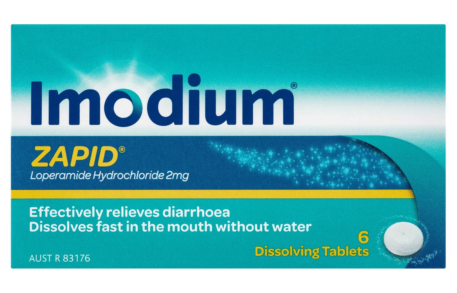 Imodium Zapid Diarrhoea Relief Dissolving Tablets 2mg (6 pack)