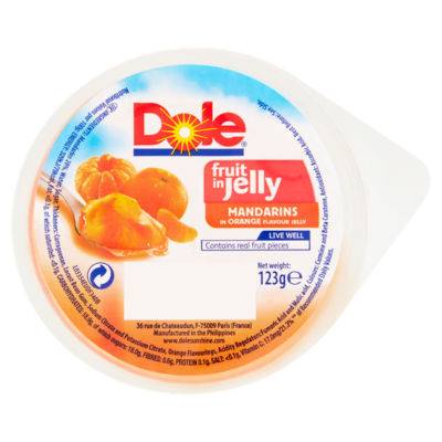 Dole Fruit in Jelly Mandarins in Orange Flavour Jelly 123g